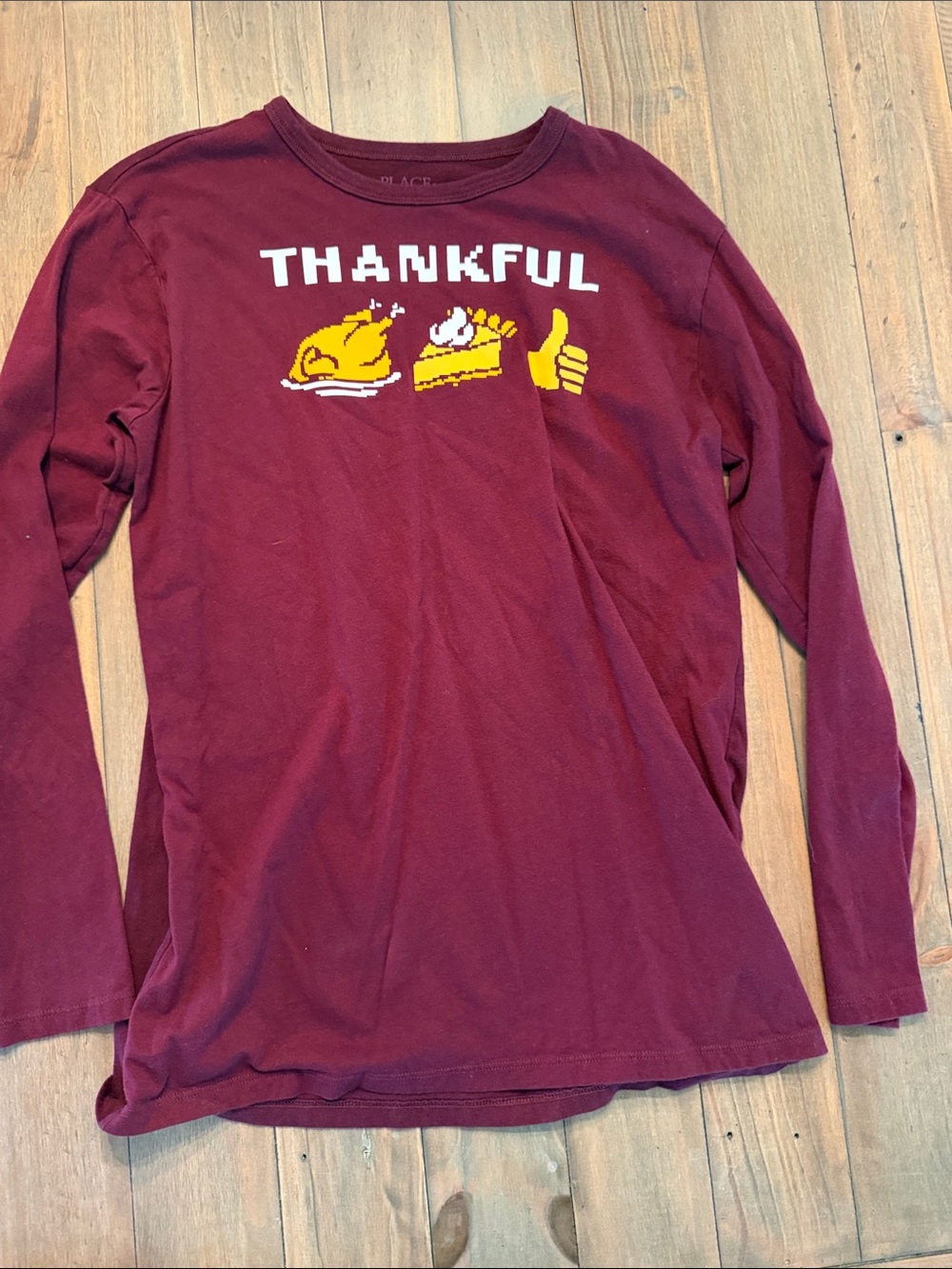Place Burgundy Graphic Long Sleeve Tee